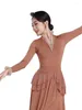 Stage Wear 2023 Latin Dance Leotard Women's Autumn And Winter Practice Top Modern Waltz Clothes F1114