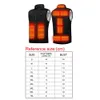Mens Vests 9 Heating Zones Electric Heated Vest Men Women S7XL Washable Thermal Jacket Body Warmer USB Charging for Outdoor Camping 231218