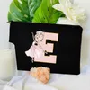 Cosmetic Bags Custom 26 Letters Makeup Bag Girls Wedding Bridesmaid Gift Women Pouch Travel Organizer Luxury Canvas Make Up Case