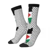 Men's Socks Palestine Flag Map Palestinian Kufiya Hatta Women's Keffiyeh Pattern Hip Hop Spring Summer Autumn Gift