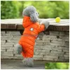 Designer roupas para cães vestuário de inverno impermeável à prova de vento cães casacos de lã quente acolchoado tempo frio pet snowsuit para chihuahua poodles dhyoq