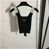 Dames T-shirt Vest Pullover Tops Designer Gebreide Sporttanktop Mode Gebreid Yogavest