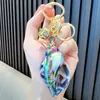 Böhmen naturliga skal conch nyckelringar för kvinnor män färgglada conch akrylhänge nyckelkedjor ringer keyring charmväska gåvor