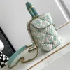 10A Wysokiej jakości mini moda torba crossbody 15 cm damskie torba na ramię tweed tkanina torba luksusowa torba marki skórzana torba kosmetyczna pudełko pudełko z pudełkiem