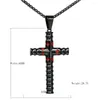 Pendentif Colliers Européen et américain à la mode cylindrique croix en acier inoxydable collier pour hommes femmes punk hip-hop bijoux géométriques