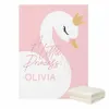 Set biancheria da letto LVYZIHO Set culla rosa carino cigno con nome personalizzato regalo per doccia per bambina 231218