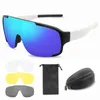 Eyewears PO CRAVE Sport Sunglasses Men Women UV400 Cycling Polarized Half Large Frame Interchangeable Multi Colored 4 Set Lenses Goggles