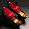 Kleding Schoenen 9 Luxe Strik Mannelijke Flats Loafers Zwart Lakleer Rood Suede Mannen Formele Bruiloft 231218