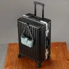 Valises Boîte de mot de passe de 20 pouces pour bagages 26 chariot d'étudiant amélioré avec porte-gobelet grande capacité valise d'affaires à roue universelle