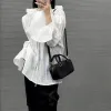 Lady Leather Arcadie White Bowling Bags Womens Shourdent Tote Mens Zipper Pochette Luxury Designer Base Fashion Crossbody Travel Clutch Wholesale Hand Bag Strap