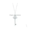 Pendant Necklaces Brand S925 Sterling Sier Luxury Necklace Key Series Fashion Designer European And American Clothes Jewelry Accessori Dhm4G