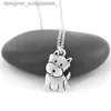 Pendant Necklaces Fashion Westie West Highland Dog Puppy Pendant Necklace For Women Men Stainless Steel Chain Dog Mom r Necklace JewelryL231218