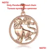 Signe du zodiaque 12 Constellation pendentif collier pour femmes hommes 585 or Rose femmes hommes chaîne cadeau bijoux de mode Gpm Dh9Fq