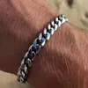 Bangle 3-11mm Thick Waterproof Chain Bracelet for Men Stainless Steel Cuban Chain Wristband Classic Punk Heavy Men's Jewelry 231216