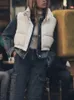 Gilet da donna 2024 Gilet corto autunno inverno con collo alto Tasche interne nascoste sul davanti Orlo elastico Zip e bottone a pressione Clre 231218