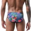 Underbyxor leopardtryck herrbriefs surf strand simning slitage sexig manlig låg midja baddräkt tether mesh elastic boxer shorts man swimwearl231218