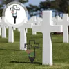 Decorações de jardim cemitério inserção memorial marcadores florais flores frescas adornam a cruz