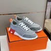 Luxe Italië Design Heren Stuiterende Sneaker Schoenen Nappaleer Technisch Jersey Suède Geitenleer Lage Trainers Comfort Feestjurk Heren Wandelschoenen Met Doos