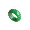 Anéis de Banda 100% Natural Esmeralda Jade Anel Homens Mulheres Belas Jóias Genuína Birmânia Jadeite Anéis Myanmar Certificado Jades Stone Anel Masculino Presentes 231218