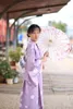 Vêtements ethniques Kimono pour filles Robe formelle Style rétro traditionnel modifié japonais violet