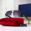 Designer Guucci Cucci Solglasögon Fashionabla och trendiga G-Letter-solglasögon med ramlösa klippkanter solglasögon för kvinnor Färgglad padda spegel för män