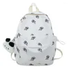School Bags Women's On Sale 2023 Fashion Waterproof Nylon Backpack FemaleTravel Schoolbag For Teenage Girls Solid Color Bookbag