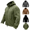 Taktische Jacken Herren Plus-Size Hoodie Polar Fleece Lose Hoodie Rollenspiel Herren Hoodie Outdoor Gunplay Hoodie Tasche Reißverschluss Warme WinterkleidungL231218