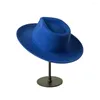 Berets X356 Adult Wool Felt Hat Woolen Caps Retro Fashion Leisure Jazz Women's Concave Warm Cap