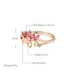 Bagues de cluster Personnalité Texture Rose Zircon Filles Étudiant Couronne Coréenne Golden Mode Bijoux Fête Quotidienne Bague Insolite Accessoires