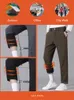 Mens Pants Winter Casual Outdoor Thick Warm Fleece Lined Windproof Waterproof Straight Golf Trousers Plus Size 8XL 231218