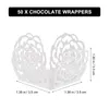 Bakningsverktyg Choklad tryffelomslag Cups Paper Candy Cupcake Foders Wrapper Tray Cup Mini Wrapping Holder Muffin Kraft Square