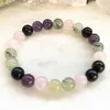 MG0872 8MM A Grade Black Tourmaline Prehnite Bracelet Women's Rose Quartz Energy Power Bracelet Gift for Mother's Day2434