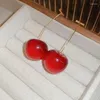 Dangle Earrings Arrival Drop Metal Trendy Round Women Cherry Fashion Ins Style Cute Red Simple Female Jewelry