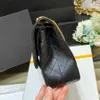 Cross Body Double Flap Bag 10a Najwyższa jakość klasyczna kobieta na ramię 2,55 torebka 24 cm luksusowa torba lady torebka mody portfel z pudełkiem C013