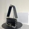 Bolso grande de hombro genuino a la moda, bolsos con cadena con logotipo de diseñador de lujo para mujer, bolso cruzado, bolsos de mano de noche para mujer