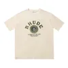 Rhude Tshirt 여름 디자이너 T 셔츠 남자 T 셔츠 고급 문자 인쇄 남성 여성 의류 짧은 슬리브 미국 S-XL