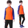 Giyim setleri çocuk futbol eşofmanları sıcak polar futbol giyim uzun kollu sweatshirt koşu koşu ceket 231218