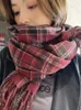 Sciarpe 2023 Inverno Imitazione Cashmere Sciarpa Delle Donne di Stile di Gusto Squisito Vintage Plaid Sciarpa Pashmina Mujer Foulard Coperta Dello Scialle Dell'involucro