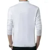 Costumes pour hommes B137456 2023 printemps hommes T-shirt à manches longues support basique solide Blouse T-shirt petit haut décontracté coton T-shirt hommes