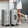 Valises Boîte de mot de passe de 20 pouces pour bagages 26 chariot d'étudiant amélioré avec porte-gobelet grande capacité valise d'affaires à roue universelle