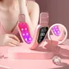 Ansiktsmassager Lyftanordning LED PON THERAPY SLANTING Vibration Lift Chin Tool Care V-Shaped Cheek Face Double Massager R7S5 231218