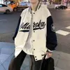 Männer Jacken Retro Bär Gestickte Baseball Uniform Männer Und Frauen Ins Frühling Lose Paar Street Jacke Bomber 231218