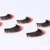 False Eyelashes 3 Pairs Faux Mink Hair Colorful 3D Gradient Color Eyelash Extensions LX-02