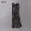 Robes Mode Femmes Été Serré Moulante Plissée Jupe Crayon Solide Sexy Élastique Taille Haute Jupe Longue