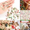 Nya julleksakstillbehör 45st/Lot Christmas Pendant Jewelry Christmas Tree Decoration Charms Färgglad jul för DIY örhänge