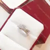 Hochwertiger Designer-Persönlichkeits-Silberring, Markendiamantschmuck, Trend-Kreuzring, Sterlingsilber-Stil, Paar-Valentinstag-Geschenk mit Box