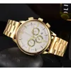 Top classic designer watches PP New 6 True Running Seconds Full Function Quartz Steel Band Men's Casual Watch with logo luxury watch