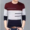 Pulls pour hommes Printemps Automne KPOP Fashion Style Harajuku Slim Fit T-shirts Lâche Casual All Match Tricots Insert O Cou À Manches Longues