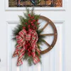 Decorative Flowers Christmas Wreath For Front Door Red Berry Thick Vibrant Delicate Non Fade Outdoor Fireplaces