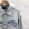 men's fashion trend denim jacket Motorcycle worn and washed coat jacket winter high quality man luxury denim jacket